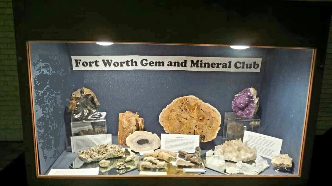 Gem and mineral specimens from the Fort Worth Gem and Mineral Club